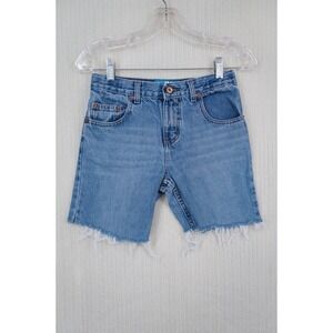 JK Indigo Shorts Girls 12 Reg Blue Denim Cut Off Boyfriend